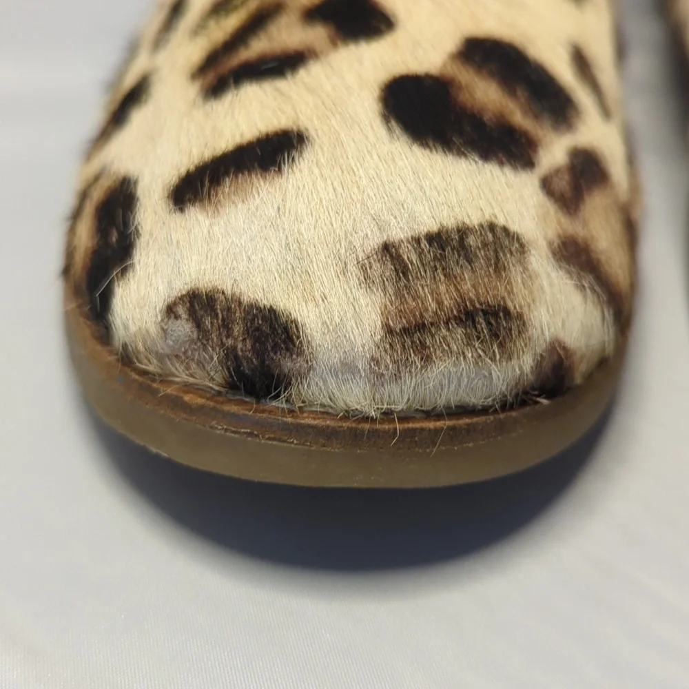 Mini Boden Calf Hair Cheetah Print Booties Size 38